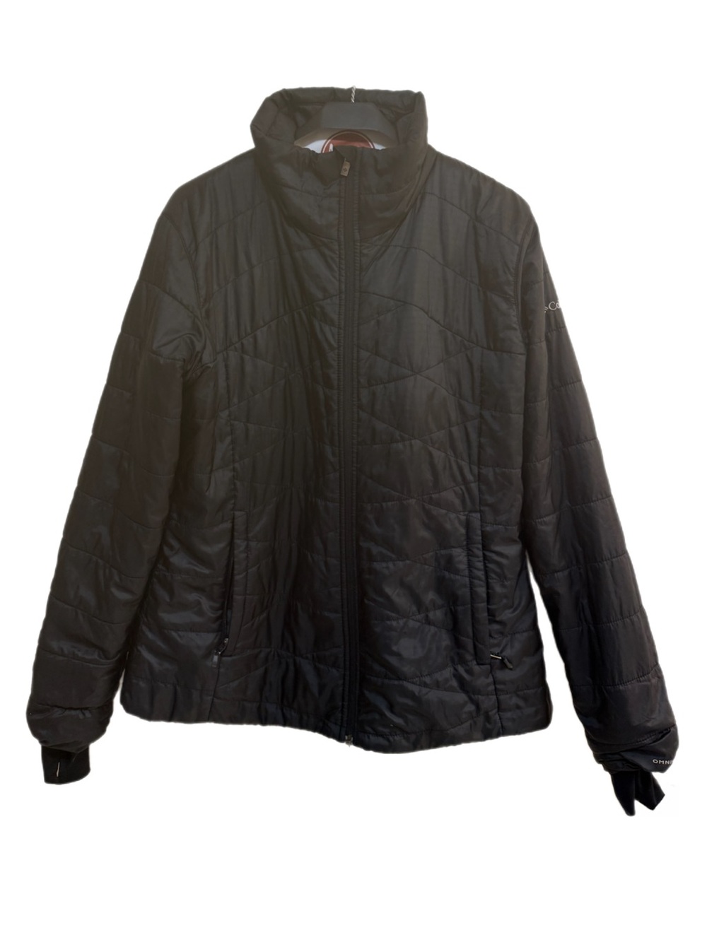 Columbia Mens Omni-Heat Black Quilted Puffer Jacket Size XL Winter Gorpcore Vaca